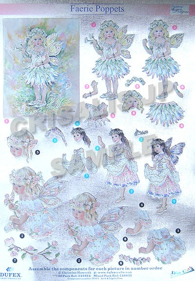 [D248624] デコパージュ・DCF　デイジー、オフ・トゥ・ザ・ボール、ローズベイビー