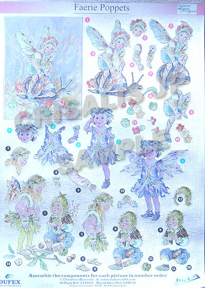 [D248626] Decoupage DCF A Snails Pace, Wooded Bluebell Faerie &Gathering Horsechestnuts