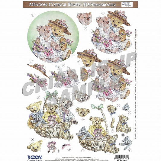 [D82931] Decoupage DC Afternoon Companions & Meadow Cottage Bears