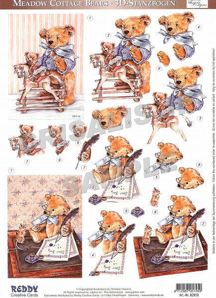 [D82933] Decoupage DC Nursery Bear & Little Mischief