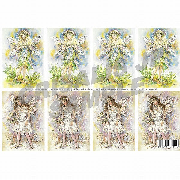 [D9901112] Decoupage Forest Faerie & Winter Bouquet Faerie