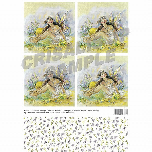 [D9901126] Decoupage 4 Faerie of the Crystal Pool with Background