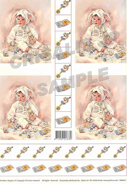 [D9908407] Decoupage 4 Baby Bunting with Motifs