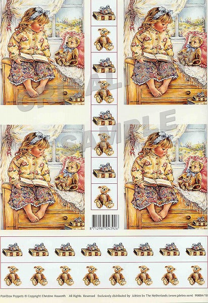 [D9908418] Decoupage 4 Listen with Teddy with Motifs