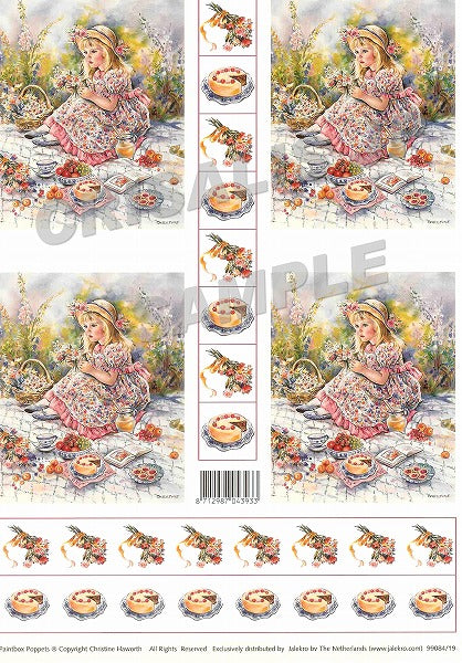 [D9908419] Decoupage 4 Posy's Plcnic wlth Motifs