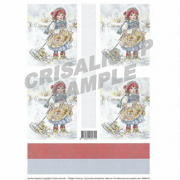 [D9908444] Decoupage 4 Yuletide Logs with Backgrounds