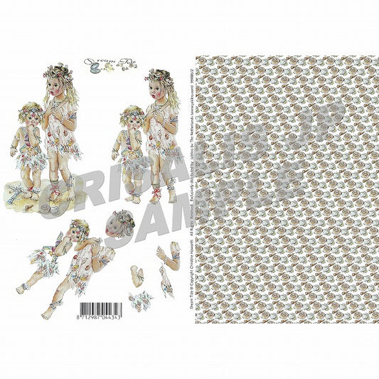 [D9908602] Decoupage Sand Babies with Background Sheet