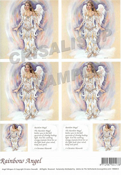 [D9908903] Decoupage 4M Rainbow Angel with Message