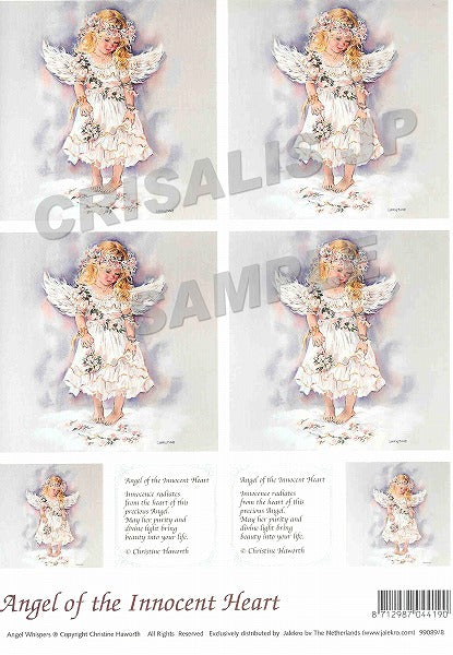 [D9908908] Decoupage 4M Angel of the lnnocent Heart with Message 