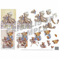 [D9909105] Decoupage Country Quilt Bears & New Bear