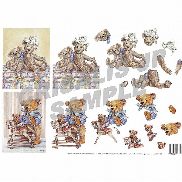 [D9909105] デコパージュ　カントリー・キルト・ベア、ニュー・ベア